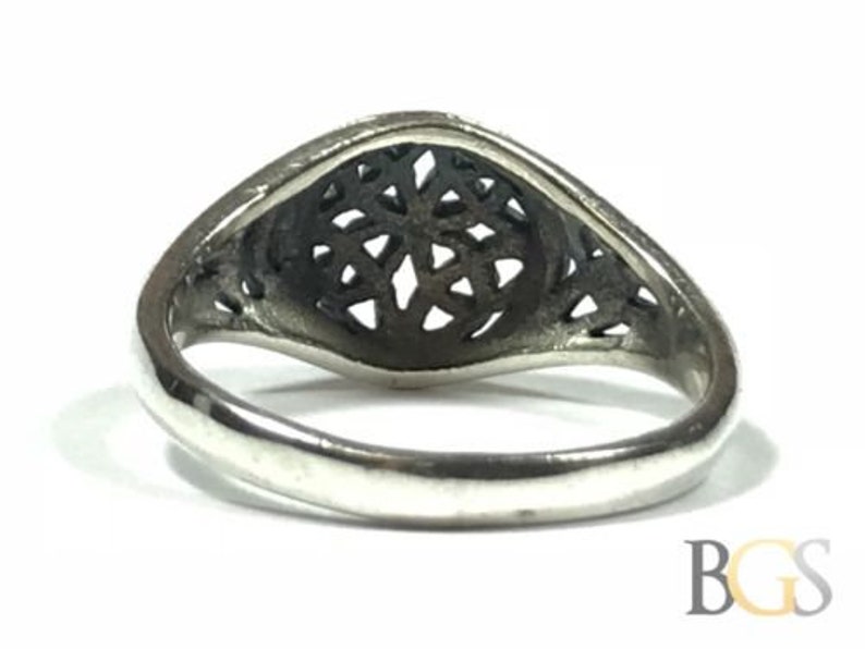 Vintage Ladies Sterling Silver Ring Size 9.25 Ornate Design! Must See!