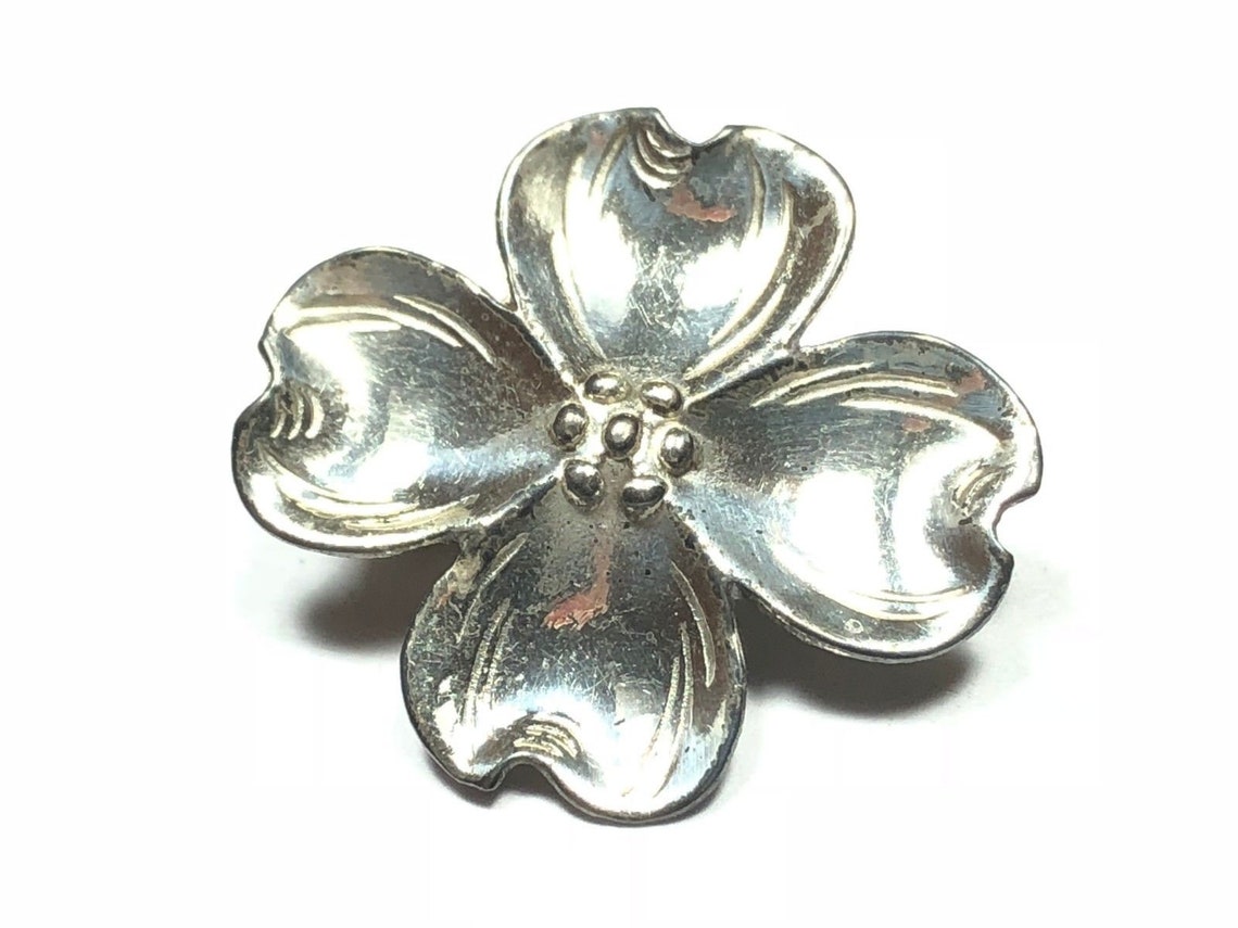 925 Sterling Silver 4 Four Leaf Clover Pin / Brooch Signed | Etsy