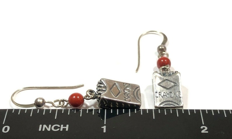 Beautiful Ladies Sterling Silver \u2018Crayons\u2019 Box Earrings