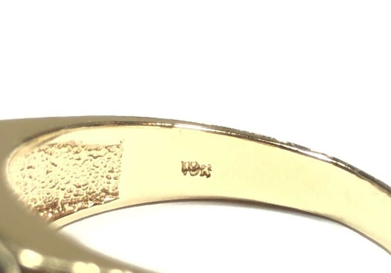 Men\u2019s 10K Yellow Gold Diamond Ring .05TCW Size 12