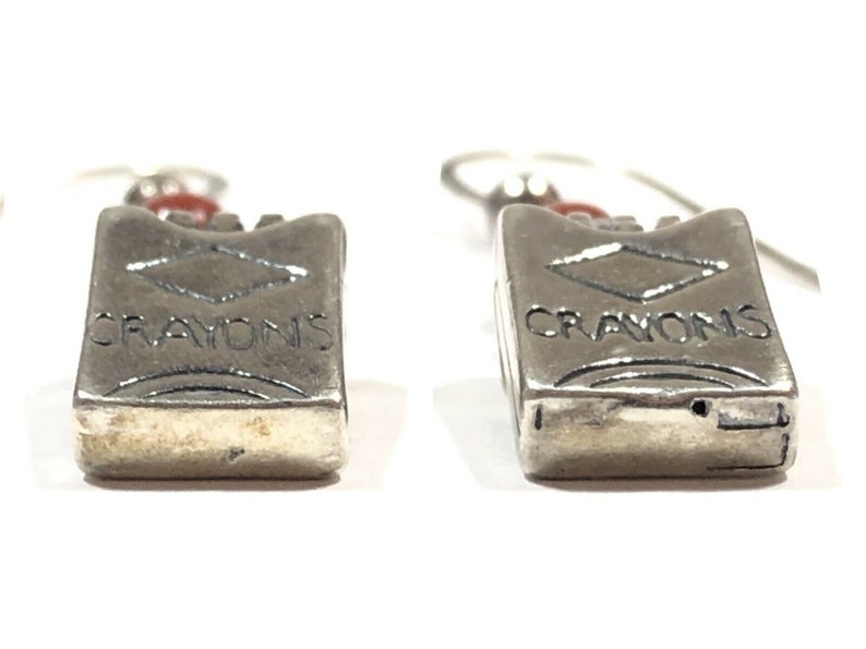 Beautiful Ladies Sterling Silver \u2018Crayons\u2019 Box Earrings