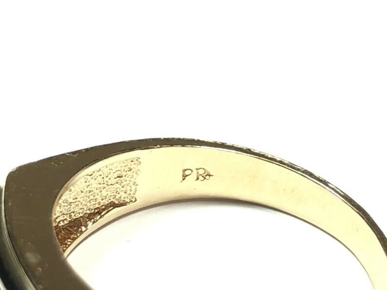 Men\u2019s 10K Yellow Gold Diamond Ring .05TCW Size 12