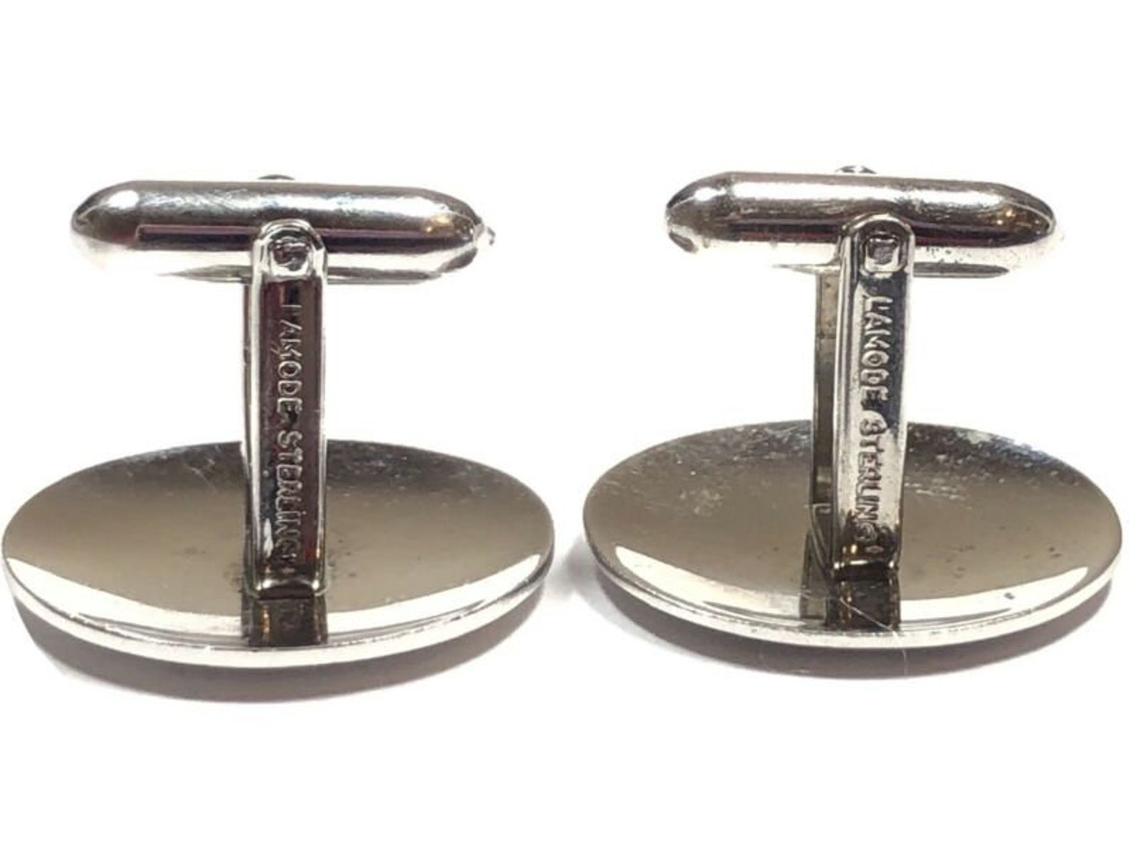 Herren Manschettenknöpfe Aus 925 Sterling Silber - Modernes Oxidiertes Design