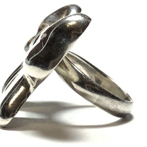 Beautiful Ladies Sterling Silver Ribbon Ring MEXICO Signed - Etsy