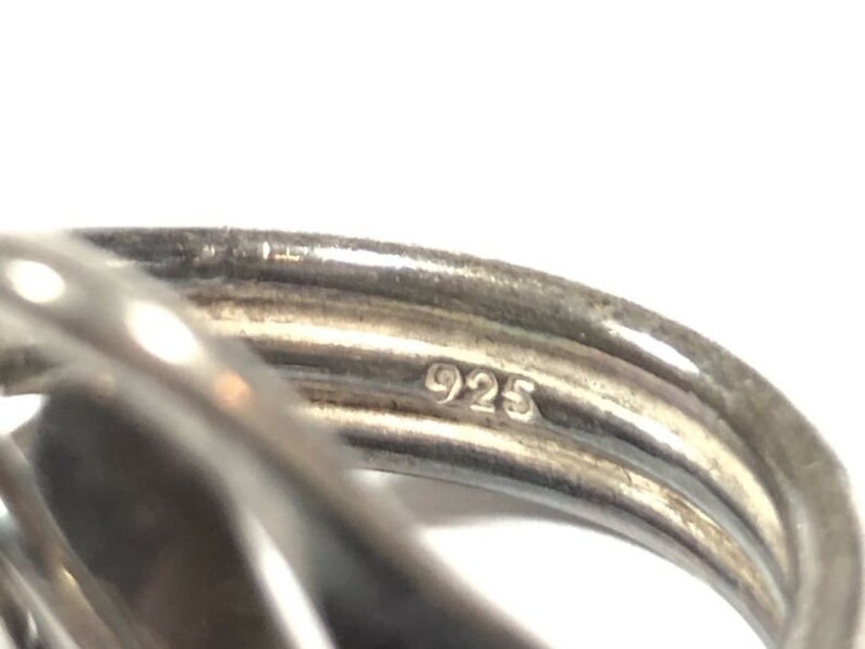 Vintage Ladies Sterling Silver Unique Design Ring Size 6.5 PATINA!