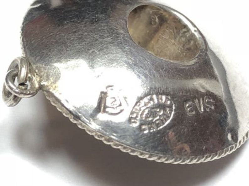 MEXICO Vintage Ladies Sterling Silver Mexico Sombraro Pendant Signed EVS