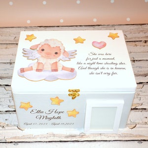 Baby Loss Memorial Box, In Memory of Child, Mom of an Angel, Angel Baby Box,Infant Loss Box, Miscarriage Keepsake, Baby Memory Box image 2