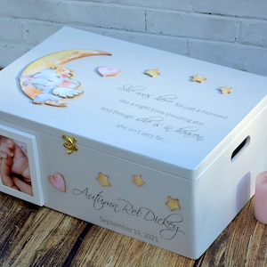 Baby-Verlust-Erinnerungsbox, In Erinnerung an das Kind, Mutter eines Engels, Engel-Baby-Box, Säuglingsverlustbox, Fehlgeburts-Andenken, Baby-Gedächtnisbox Bild 4