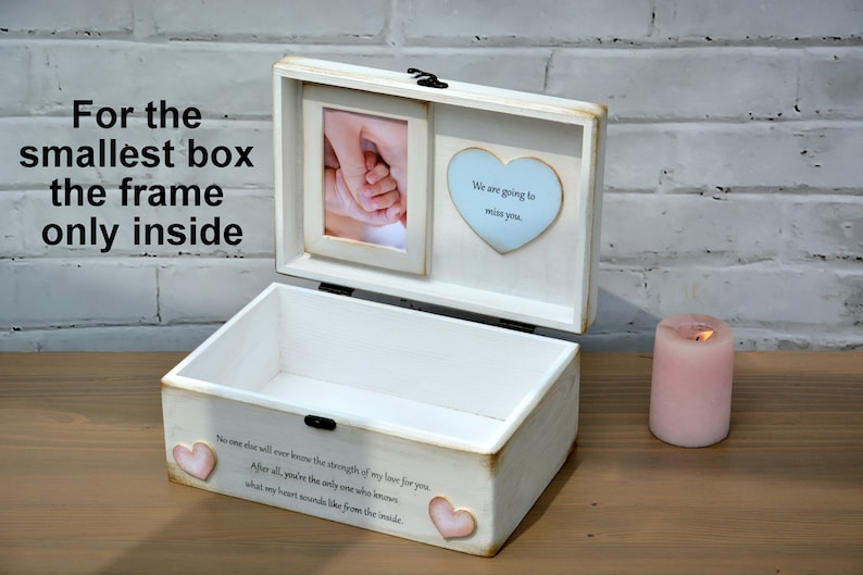 Baby-Verlust-Erinnerungsbox, In Erinnerung an das Kind, Mutter eines Engels, Engel-Baby-Box, Säuglingsverlustbox, Fehlgeburts-Andenken, Baby-Gedächtnisbox Bild 6