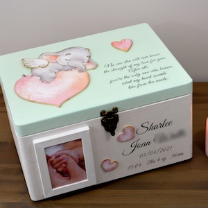 Baby-Verlust-Erinnerungsbox, In Erinnerung an das Kind, Mutter eines Engels, Engel-Baby-Box, Säuglingsverlustbox, Fehlgeburts-Andenken, Baby-Gedächtnisbox Bild 5