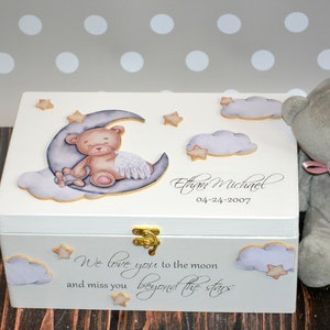 Baby-Verlust-Erinnerungsbox, In Erinnerung an das Kind, Mutter eines Engels, Engel-Baby-Box, Säuglingsverlustbox, Fehlgeburts-Andenken, Baby-Gedächtnisbox Bild 2