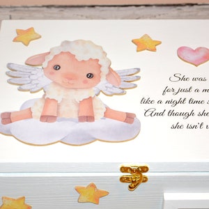 Baby Loss Memorial Box, In Memory of Child, Mom of an Angel, Angel Baby Box,Infant Loss Box, Miscarriage Keepsake, Baby Memory Box image 1