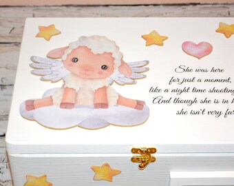 Baby Loss Memorial Box, In Memory of Child, Mom of an Angel, Angel Baby Box,Infant Loss Box, Miscarriage Keepsake, Baby Memory Box