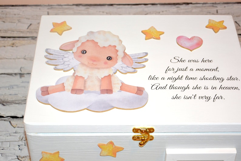 Baby Loss Memorial Box, In Memory of Child, Mom of an Angel, Angel Baby Box,Infant Loss Box, Miscarriage Keepsake, Baby Memory Box image 1