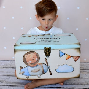 Personalized New Baby Memory Box, Wood Baby Box, Time capsule, Keepsake Baby Box, Vintage box,New baby gift,Christening Gift