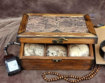 Wooden Personalised Watch Box, Rustic, old style case with dedication