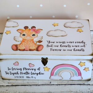 Baby Loss Memorial Box, In Memory of Child, Mom of an Angel, Angel Baby Box,Infant Loss Box, Miscarriage Keepsake, Baby Memory Box image 2