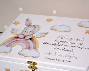 Baby Loss Memorial Box, In Memory of Child, Mom of an Angel, Angel Baby Box,Infant Loss Box, Miscarriage Keepsake, Baby Memory Box