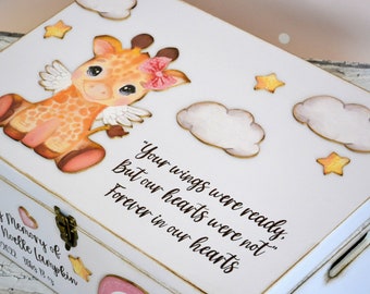 Baby Loss Memorial Box, In Memory of Child, Mom of an Angel, Angel Baby Box,Infant Loss Box, Miscarriage Keepsake, Baby Memory Box