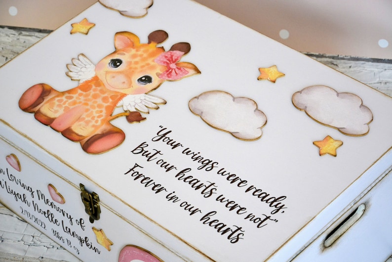 Baby Loss Memorial Box, In Memory of Child, Mom of an Angel, Angel Baby Box,Infant Loss Box, Miscarriage Keepsake, Baby Memory Box image 1