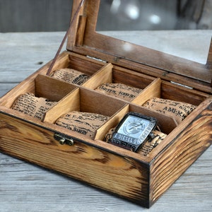 Wooden watch box personalized and handmade gift for him, Watch cabinets, watch case, watch organizer, fast realization and shipping