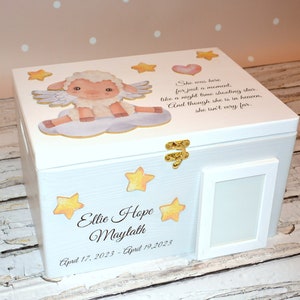 Baby Loss Memorial Box, In Memory of Child, Mom of an Angel, Angel Baby Box,Infant Loss Box, Miscarriage Keepsake, Baby Memory Box image 3