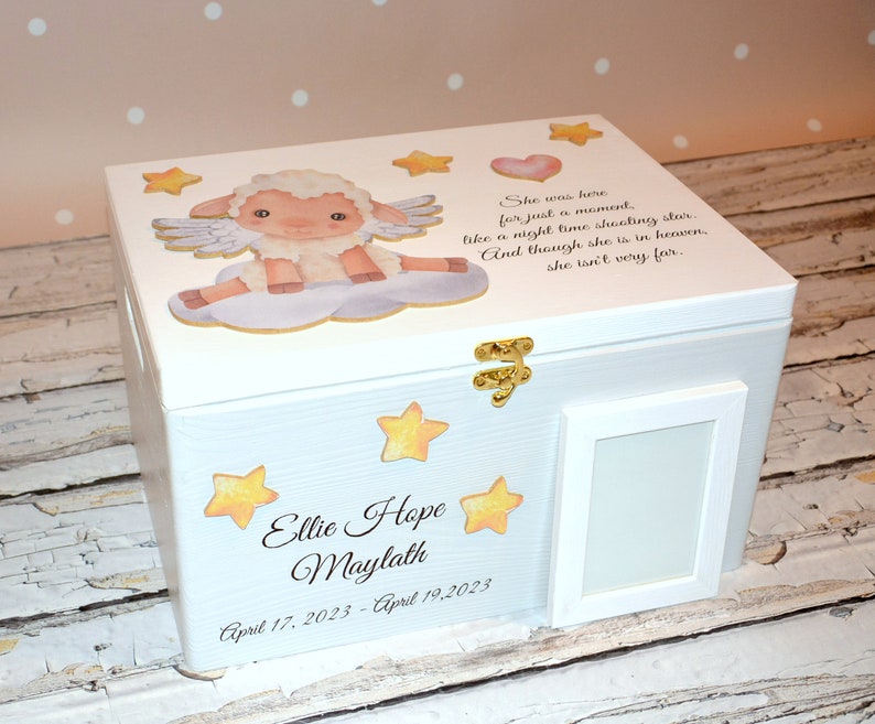 Baby Loss Memorial Box, In Memory of Child, Mom of an Angel, Angel Baby Box,Infant Loss Box, Miscarriage Keepsake, Baby Memory Box image 3