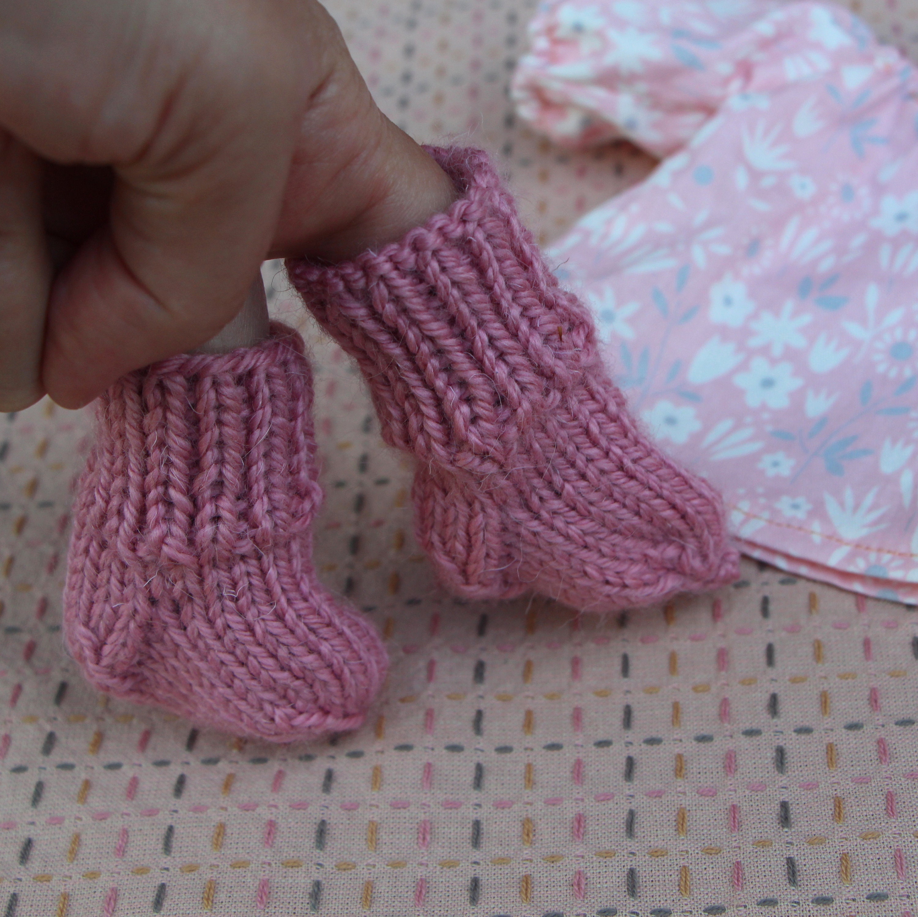 Knitted toy socks tutorial doll clothes pattern doll Etsy