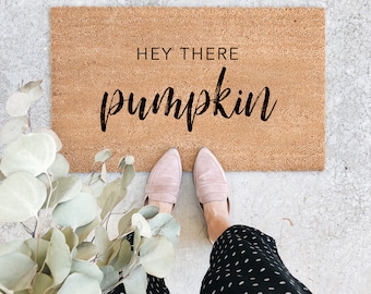 Hey There Pumpkin Fall Doormat HIGH QUALITY Welcome Mat Custom Outdoor Cute Wedding Gift Housewarming Hey There Pumpkin Fall Doormat HIGH QUALITY Welcome Mat Custom Outdoor Cute Wedding Gift Housewarming