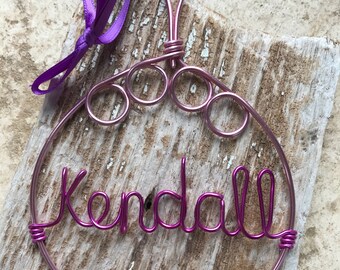 Custom Personalized Ornament, Name Ornament, Christmas Ornament, Wire Ornament