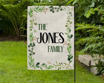 Personalized Garden Flag – Family Name Yard Decor