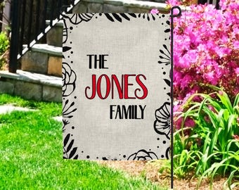 Personalized Garden Flag – Family Name Yard Decor