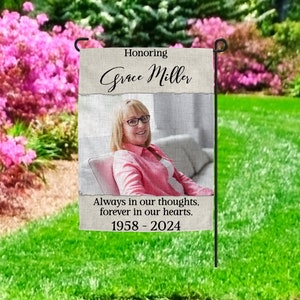 Memorial Garden Flag: Personalized Linen Sympathy Gift