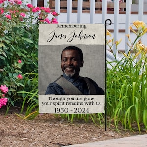 Memorial Garden Flag: Linen Sympathy Gift