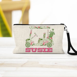 Golf Gifts, Golf Cart Bag, Golf Lover's Custom Makeup Bag