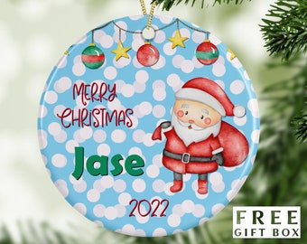 Personalized Baby's First Christmas Ornament - Custom Newborn Gift, Birth Announcement Keepsake