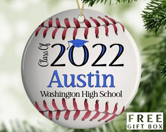 Baseball Christmas Ornament: Unique Graduation and Baseball Coach Gift