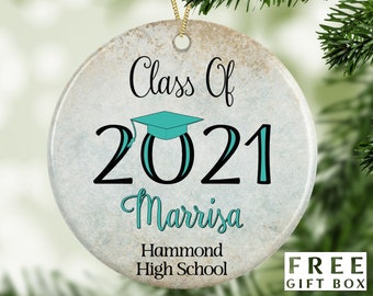 Custom Christmas Ornament - Graduation Keepsake - Personalized Name Ornament - Unique Holiday Gift