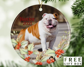 Custom Pet Photo Ornaments: Dog & Cat Memorial Gifts