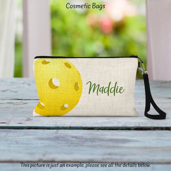 Pickleball Cosmetic Bag - Perfect Sports Gift for Her & Best Friend