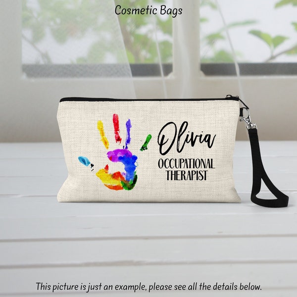 Occupational Therapy Linen Makeup Bag - Thoughtful Gift for Her