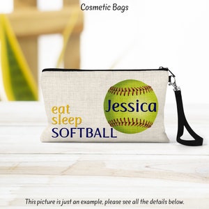 Softball Team Cosmetic Bag - Ultimate Sports Gift for Her