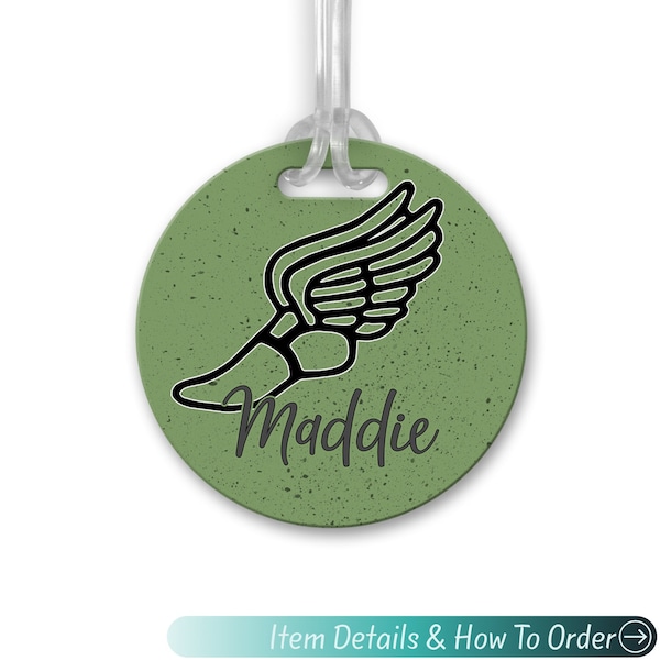 Custom Track and Field Bag Tags - Perfect for Runners, Coaches, and Parents