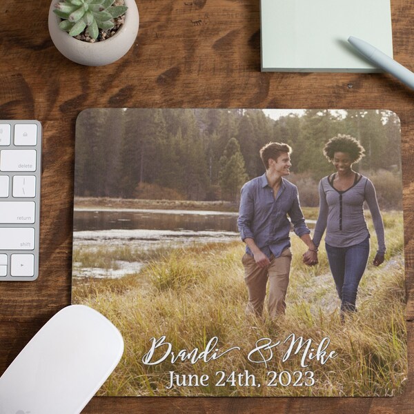 Custom Photo Mousepad: Cute & Unique Gaming Gift for Couples and Bosses