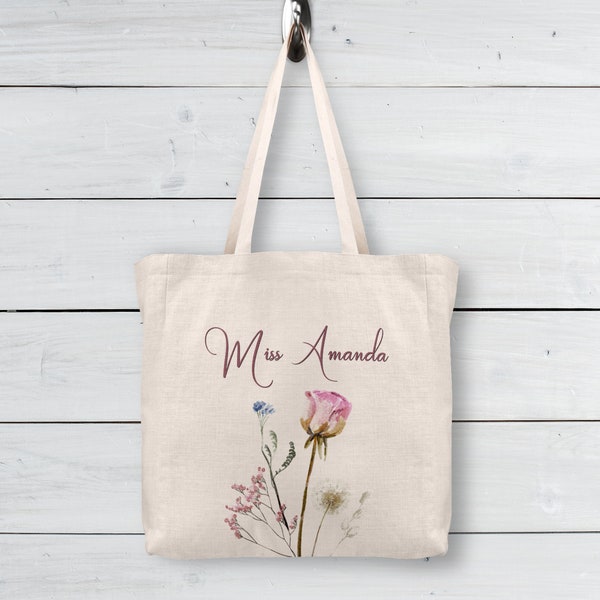 Gift for Her, Tote Bag, Canvas Tote Bag, Canvas Bag, Shoulder Bag, Linen Tote Bag, Bridesmaid Tote, Wedding Tote Bag, Bridesmaid Bag, TG73