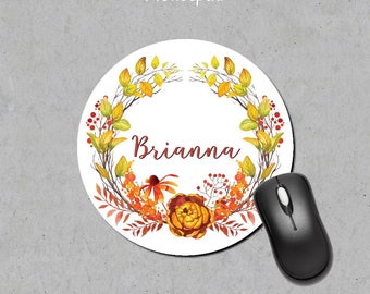Autumn Mouse Pad Personalized Mouse Pad Autumn Gift Monogrammed Mouse Pad Monogrammed Mousepad Custom Mouse Pad MP45