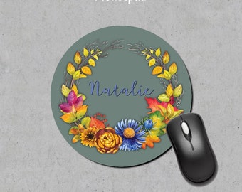 Autumn Mouse Pad Personalized Mouse Pad Autumn Gift Monogrammed Mouse Pad Monogrammed Mousepad Custom Mouse Pad MP45