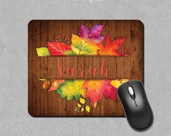 Autumn Mouse Pad Personalized Mouse Pad Autumn Gift Monogrammed Mouse Pad Monogrammed Mousepad Custom Mouse Pad MP45