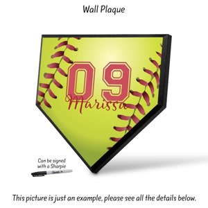 Home Plate, Softball, Softball Gifts, Softball Plate, Softball Plaque, Wall Plaque, Team Gifts, Award Plaque, Personalized Plaque, SP16