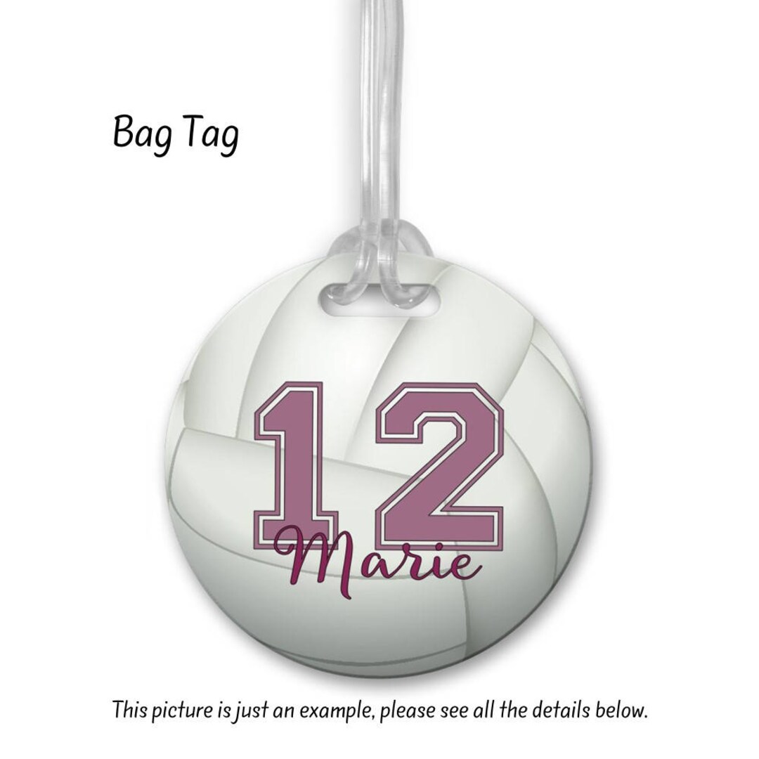Volleyball Bag Tag, Bag Tag, Team Gifts, Luggage Tag, Personalized Bag